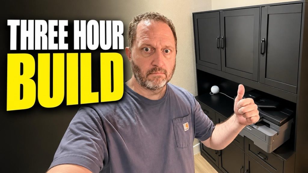 HOSTACK Kitchen Hutch Cabinet Review: Assembly, Storage and Office Use