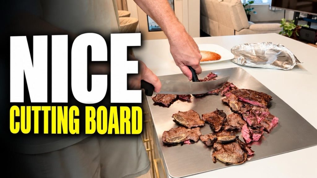 20 x 16 Titanium Cutting Board Review: Steak Prep and Cleanup