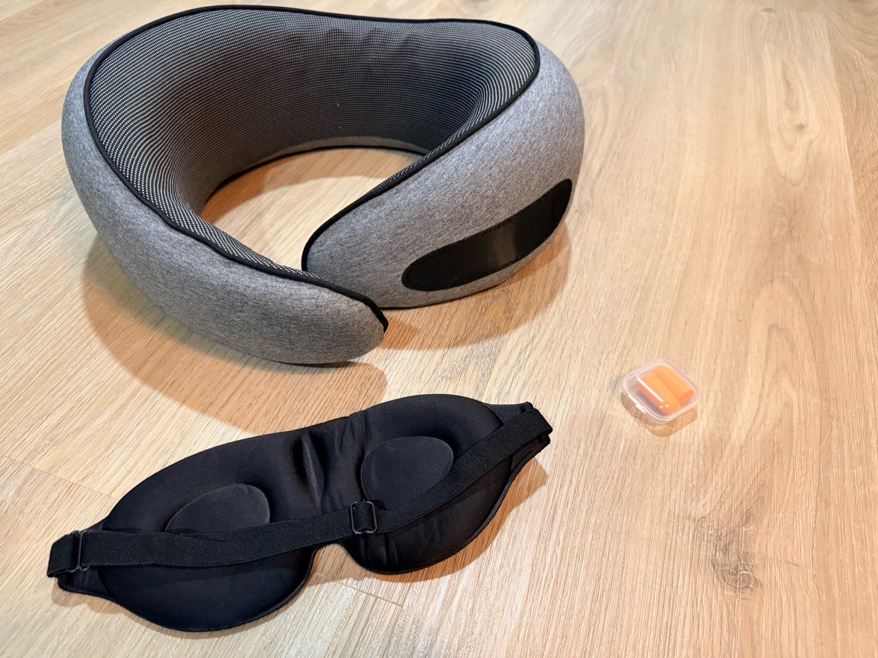 Neck pillow, 3D Eye Mask, and earplugs